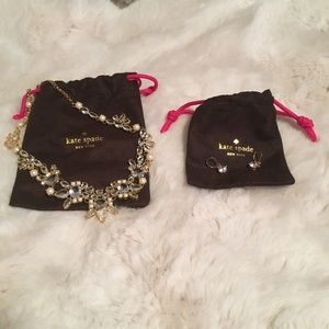 Authentic Kate Spade earrings and necklace